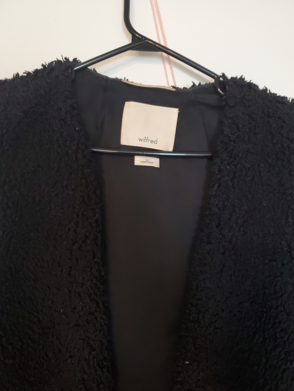 Wilfred Black Vest Fluffy Good Condition Comfy Size Small
